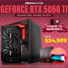PCRA912 - Equipo AMD Ryzen 7 7700X + 32GB RAM + GeForce RTX 5060 Ti