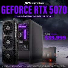 PCRA916 - Equipo AMD Ryzen 7 7700X + 32GB RAM + GeForce RTX 5070