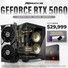 PCRA942 - EQUIPO AMD Ryzen 7 7700X + RAM 32GB + GeForce RTX 5060