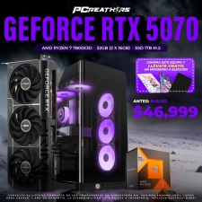 PCRA961 - Equipo AMD Ryzen 7 7800X3D + 32GB (2 x 16GB) + GeForce RTX 5070
