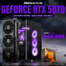 PCRA961 - Equipo AMD Ryzen 7 7800X3D + 32GB (2 x 16GB) + GeForce RTX 5070