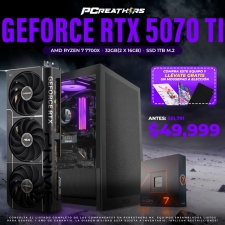 PCRA962 - Equipo AMD Ryzen 7 7700X + 32GB (2 x 16GB) + GeForce RTX 5070 Ti