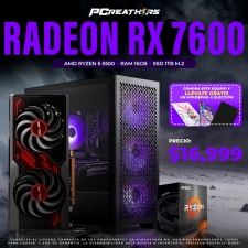 PCRA963 - Equipo AMD Ryzen 5 5500 + 16GB RAM + Radeon RX 7600