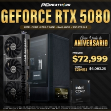 PCRB013 - Equipo Intel Core Ultra 7 265K + RAM 48GB + GeForce RTX 5080 (12 MESES SIN INTERESES)