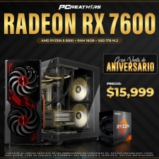 PCRB021 - EQUIPO AMD Ryzen 5 5500 + RAM 16GB + Radeon RX 7600