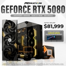 PCRB037 - Equipo AMD Ryzen 7 9800X3D + 32GB (2 x 16GB) + GeForce RTX 5080 - Incluye monitor de regalo
