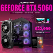 PCRB041 - EQUIPO AMD Ryzen 7 5700X + 32GB RAM (2X16GB) + NVIDIA GeForce RTX 5060