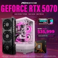 PCRB045 - Equipo AMD Ryzen 7 9700X + 24GB RAM DDR5 (1X24) + NVIDIA GEFORCE RTX 5070