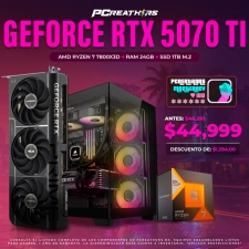 PCRB067 - EQUIPO AMD Ryzen 7 7800X3D + RAM 24GB + GeForce RTX 5070 Ti