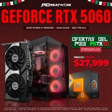 PCRB112 - Equipo AMD Ryzen 5 7600X3D + 24GB RAM + GeForce RTX 5060