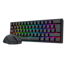 Kit Gamer de Teclado y Mouse S143: Redragon Fizz K617 RGB + Redragon King M724, Alámbrico, USB, Negro (Español)