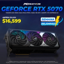 SRPCR02 - Tarjeta de Video ASUS NVIDIA ROG STRIX RTX 5070 OC 12G, 12GB 192-bit GDDR7, PCI Express 5.0