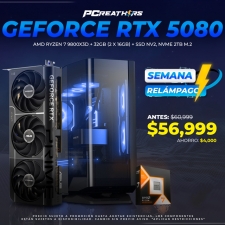 SRPCR21 - EQUIPO AMD Ryzen 7 9800X3D + 32GB (2 x 16GB) + GeForce RTX 5080