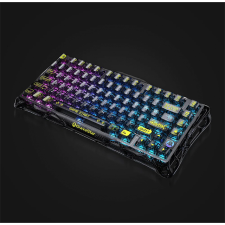 Teclado Mecánico Gamer GravaStar Mercury K1 Lite, 75%, inalámbrico, Transparent Black
