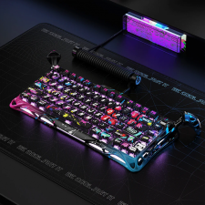 Teclado Gamer GravaStar Mercury V75 Pro Special Edition Neon Graffiti, 75%, switches magnéticos Hall Effect, 8000Hz, RGB, USB-C
