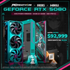 TUD020 - Equipo AMD Ryzen 9 9950X3D + 64GB - 2 x 32GB + GeForce RTX 5080 (Hatsune Miku Edition)